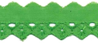 Broderie licht groen 25 mm (ca. 13,5 m)