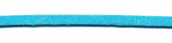 Imitatie suede veter aqua 3 mm (ca. 10 m)