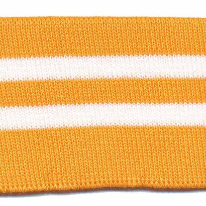 Boord oranje-wit gestreept ca. 60 cm (6 stuks)