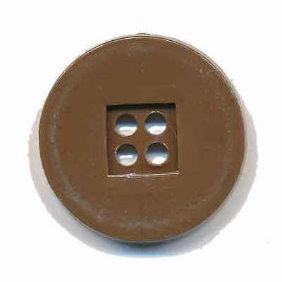 Knoop retro bruin 25 mm (ca. 25 stuks)