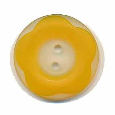 Bloemknoop met opstaande rand geel 25 mm (ca. 25 stuks)