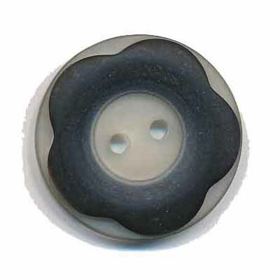 Bloemknoop met opstaande rand zwart 25 mm (ca. 25 stuks)