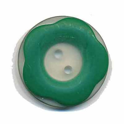 Bloemknoop met opstaande rand groen 25 mm (ca. 25 stuks)