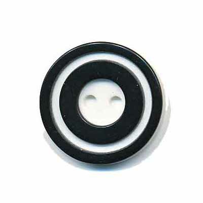 Knoop 'donut' middel zwart 20 mm (ca. 25 stuks)