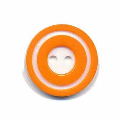 Knoop 'donut' middel oranje 20 mm (ca. 25 stuks)