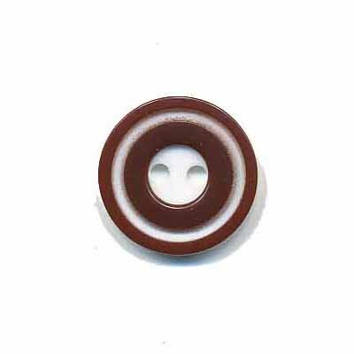 Knoop 'donut' klein bruin 15 mm (ca. 50 stuks)