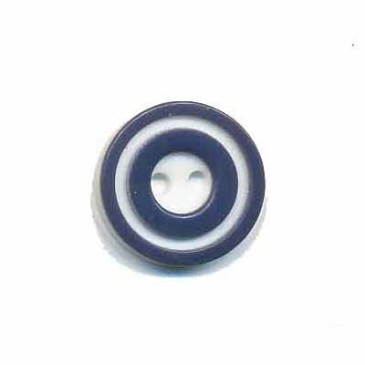 Knoop 'donut' klein donker blauw/antraciet 15 mm (ca. 50 stuks)