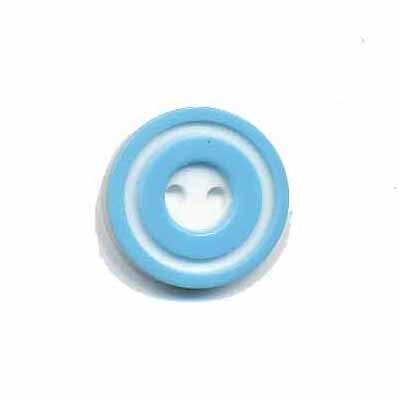 Knoop 'donut' klein licht blauw 15 mm (ca. 50 stuks)