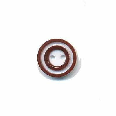 Knoop 'donut' mini bruin 10 mm (ca. 100 stuks)