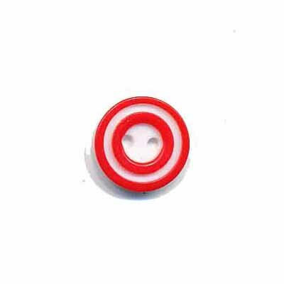 Knoop 'donut' mini rood 10 mm (ca. 100 stuks)