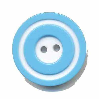 Knoop 'donut' groot blauw 25 mm (ca. 25 stuks)