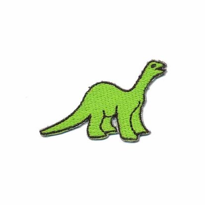 Opstrijkbare applicatie dinosaurus groen (5 stuks)
