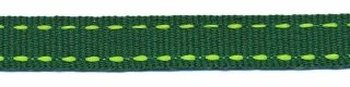 Donker groen-felgroen stippel grosgrain/ribsband 10 mm (ca. 25 m)