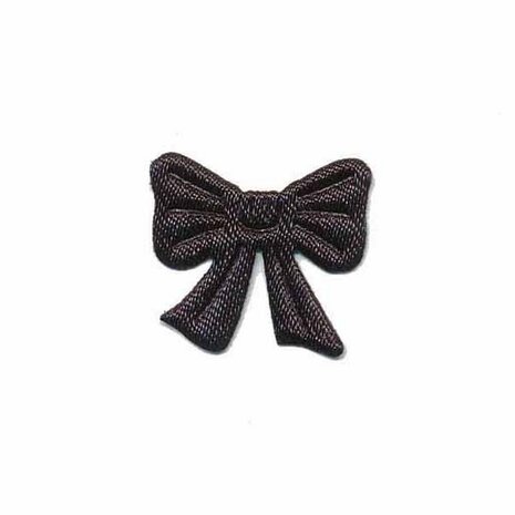 Strikje zwart 20 x 20 mm (5 stuks)