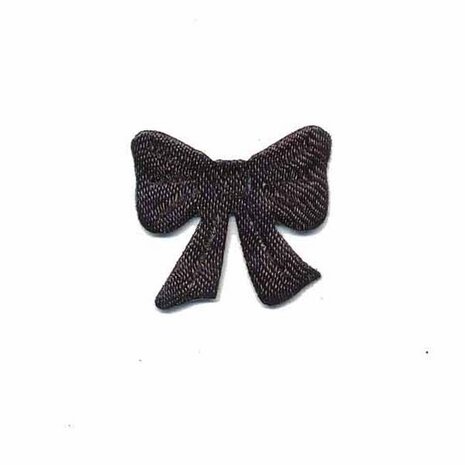 Strikje zwart 20 x 20 mm (5 stuks)