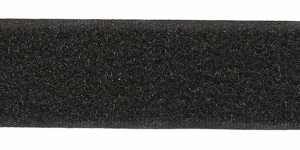 Klittenband 25 mm zwart (ca. 18 m)