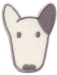 Applicatie hond wit/grijs (5 stuks) Applicatie hond wit/grijs (5 stuks)