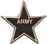 Applicatie leger/army ster (5 stuks) Applicatie leger/army ster (5 stuks)