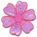 Applicatie glim bloem roze 40 mm (10 stuks) Applicatie glim bloem roze 40 mm (10 stuks)