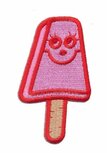 Opstrijkbare applicatie ijsje op stok (5 stuks) Opstrijkbare applicatie ijsje op stok (5 stuks)