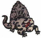 Opstrijkbare applicatie dinosaurus met schild grijs (5 stuks) Opstrijkbare applicatie dinosaurus met schild grijs (5 stuks)