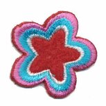 Applicatie ster rood-wit-blauw-roze (5 stuks) Applicatie ster rood-wit-blauw-roze (5 stuks)