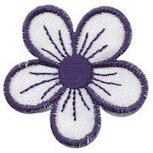 Applicatie bloem wit/donker blauw (ca. 10 stuks) Applicatie bloem wit/donker blauw (ca. 10 stuks)
