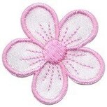 Applicatie bloem wit/licht roze (ca. 10 stuks) Applicatie bloem wit/licht roze (ca. 10 stuks)