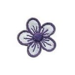 Applicatie bloem wit/donker blauw klein (10 stuks) Applicatie bloem wit/donker blauw klein (10 stuks)