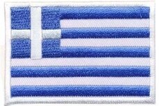 Opstrijkbare applicatie Griekse vlag (5 stuks) Opstrijkbare applicatie Griekse vlag (5 stuks)