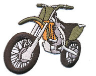Opstrijkbare applicatie crossmotor groen (5 stuks) Opstrijkbare applicatie crossmotor groen (5 stuks)