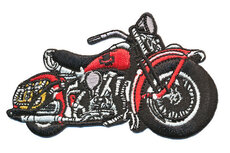 Opstrijkbare applicatie chopper rood (5 stuks) Opstrijkbare applicatie chopper rood (5 stuks)