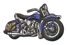 Opstrijkbare applicatie chopper blauw (5 stuks) Opstrijkbare applicatie chopper blauw (5 stuks)