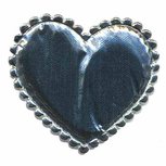 Applicatie glim hart zilver groot 45 x 45 mm (ca. 25 stuks) Applicatie glim hart zilver groot 45 x 45 mm (ca. 25 stuks)