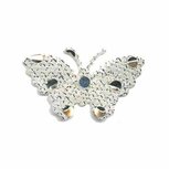 Applicatie glitter vlinder wit/zilver 40 x 25 mm (ca. 25 stuks) Applicatie glitter vlinder wit/zilver 40 x 25 mm (ca. 25 stuks)