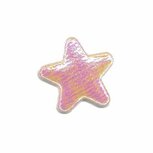 Applicatie glim ster wit/roze klein 25 mm (ca. 25 stuks) Applicatie glim ster wit/roze klein 25 mm (ca. 25 stuks)