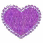 Applicatie glim hart paars groot 45 x 45 mm (ca. 25 stuks) Applicatie glim hart paars groot 45 x 45 mm (ca. 25 stuks)