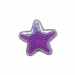 Applicatie glim ster paars klein 25 mm (ca. 25 stuks) Applicatie glim ster paars klein 25 mm (ca. 25 stuks)