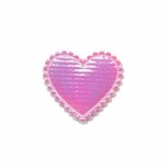 Applicatie glim hart roze klein 25 x 25 mm (ca. 25 stuks) Applicatie glim hart roze klein 25 x 25 mm (ca. 25 stuks)