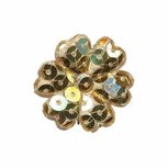 Applicatie bloem met pailletten goud 30 mm (10 stuks) Applicatie bloem met pailletten goud 30 mm (10 stuks)