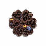 Applicatie bloem met pailletten bruin 30 mm (10 stuks) Applicatie bloem met pailletten bruin 30 mm (10 stuks)