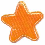 Applicatie glim ster oranje groot 45 mm (ca. 25 stuks) Applicatie glim ster oranje groot 45 mm (ca. 25 stuks)