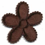 Applicatie bloem bruin fluweel groot 45 mm (ca. 25 stuks) Applicatie bloem bruin fluweel groot 45 mm (ca. 25 stuks)