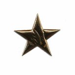 Applicatie glim puntige ster goud 30 mm (ca. 25 stuks) Applicatie glim puntige ster goud 30 mm (ca. 25 stuks)