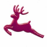 Applicatie glim hert fuchsia 40 x 35 mm (ca. 25 stuks) Applicatie glim hert fuchsia 40 x 35 mm (ca. 25 stuks)