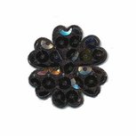 Applicatie bloem met pailletten zwart 30 mm (10 stuks) Applicatie bloem met pailletten zwart 30 mm (10 stuks)