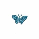 Applicatie glitter vlinder petrol klein 20 x 20 mm (25 stuks) Applicatie glitter vlinder petrol klein 20 x 20 mm (25 stuks)