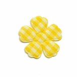 Applicatie geruite bloem geel-wit middel 30 mm (ca. 25 stuks) Applicatie geruite bloem geel-wit middel 30 mm (ca. 25 stuks)