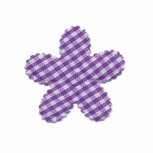 Applicatie geruite bloem paars-wit middel 35 mm (ca. 25 stuks) Applicatie geruite bloem paars-wit middel 35 mm (ca. 25 stuks)