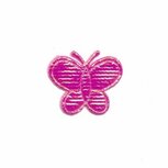Applicatie glim vlinder fuchsia klein 20 x 20 mm (ca. 25 stuks) Applicatie glim vlinder fuchsia klein 20 x 20 mm (ca. 25 stuks)